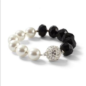 Glass Pearl/Jet Fireball bracelet  WHBM